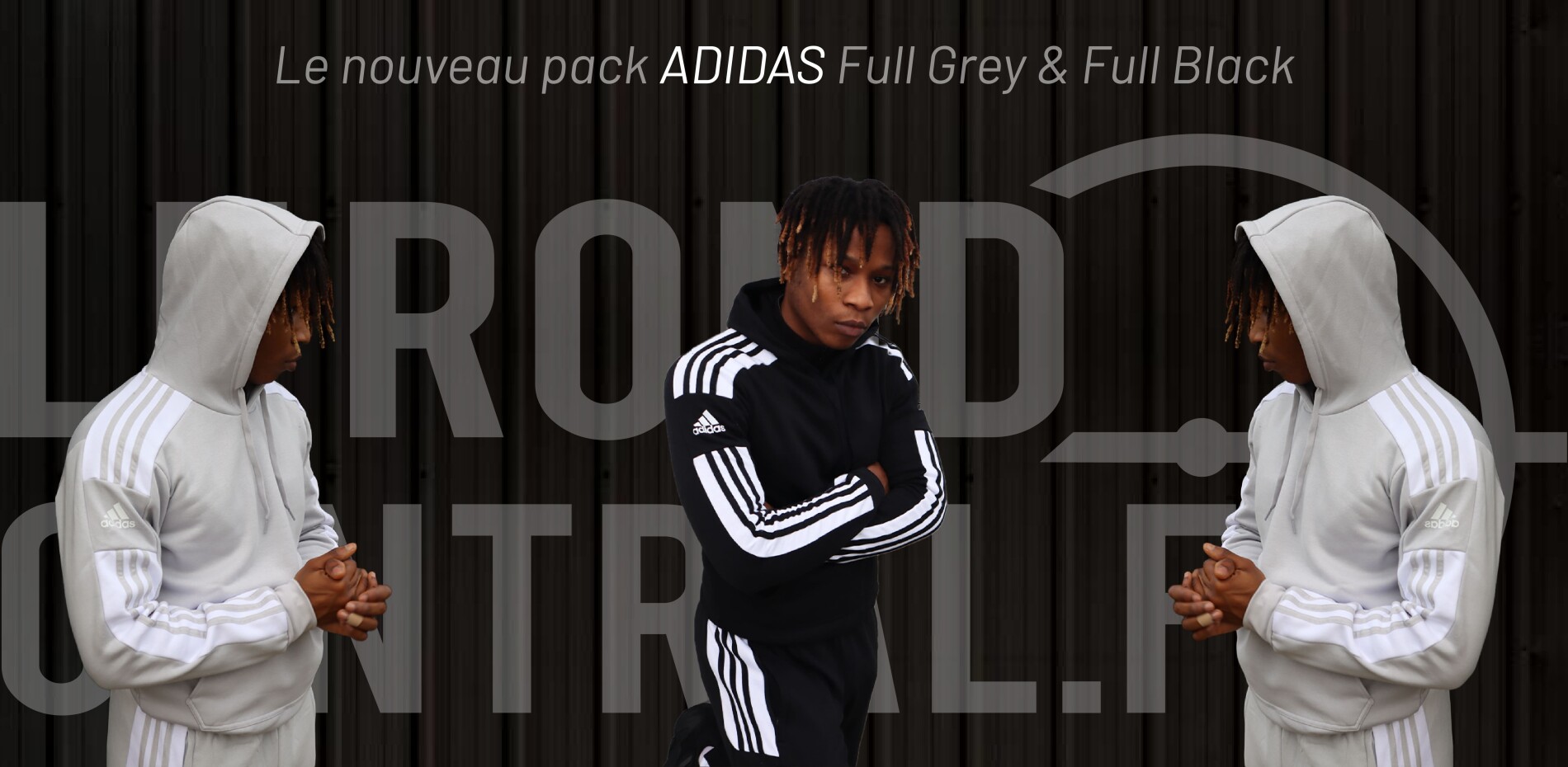 ADIDAS FULL GREY & FULL BLACK